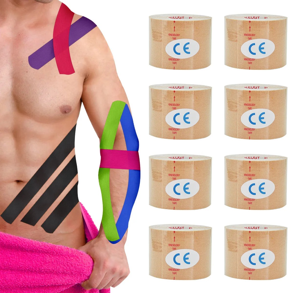 Kinesiology Tape Sports - Sport Waterdichte Kinesiologie Tape Stickers Atletisch