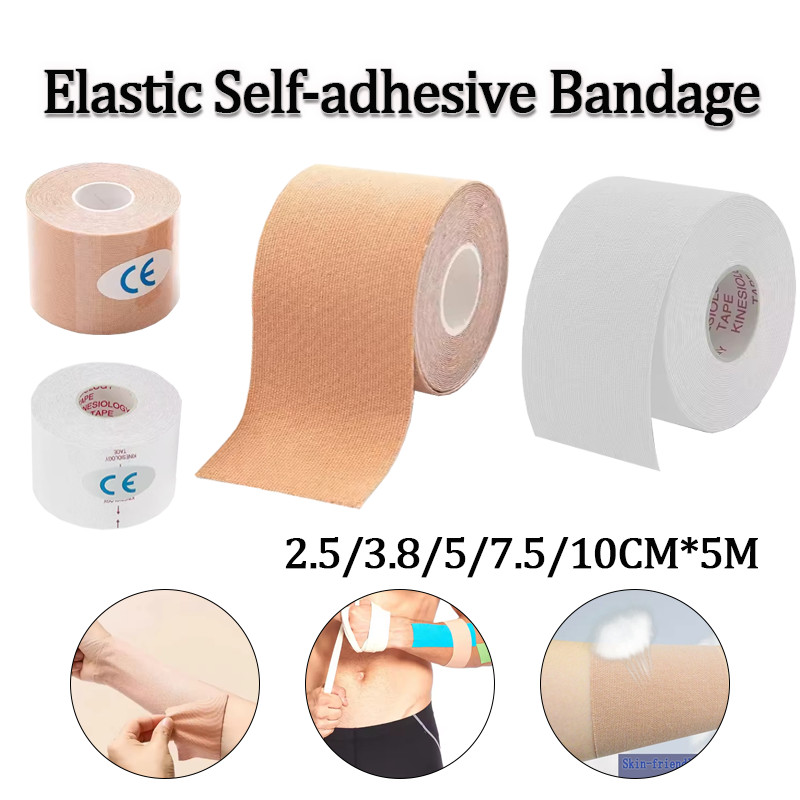 Kinesiology Tape Sports - 1 rol elastische, zelfklevende bandage, katheterfixatiepleister,