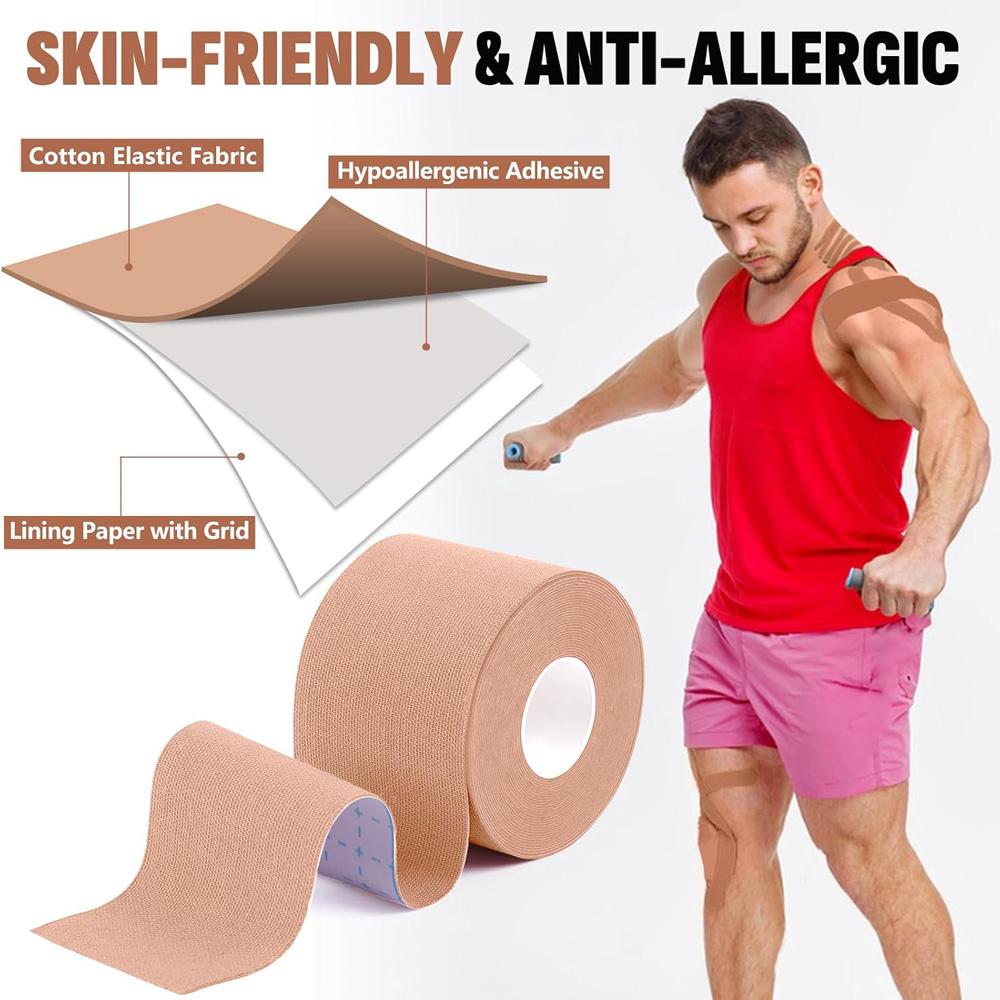 5-rol Kinesiologietape voorges - Kinesiology Tape Sports recensie en prijs