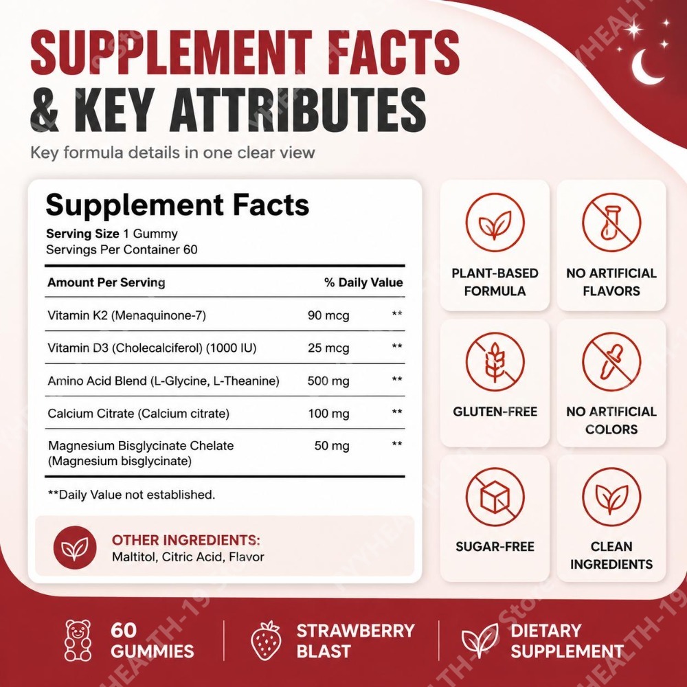 Voedingsgummies met vitamine K - Wellness Health Nutrition recensie en prijs